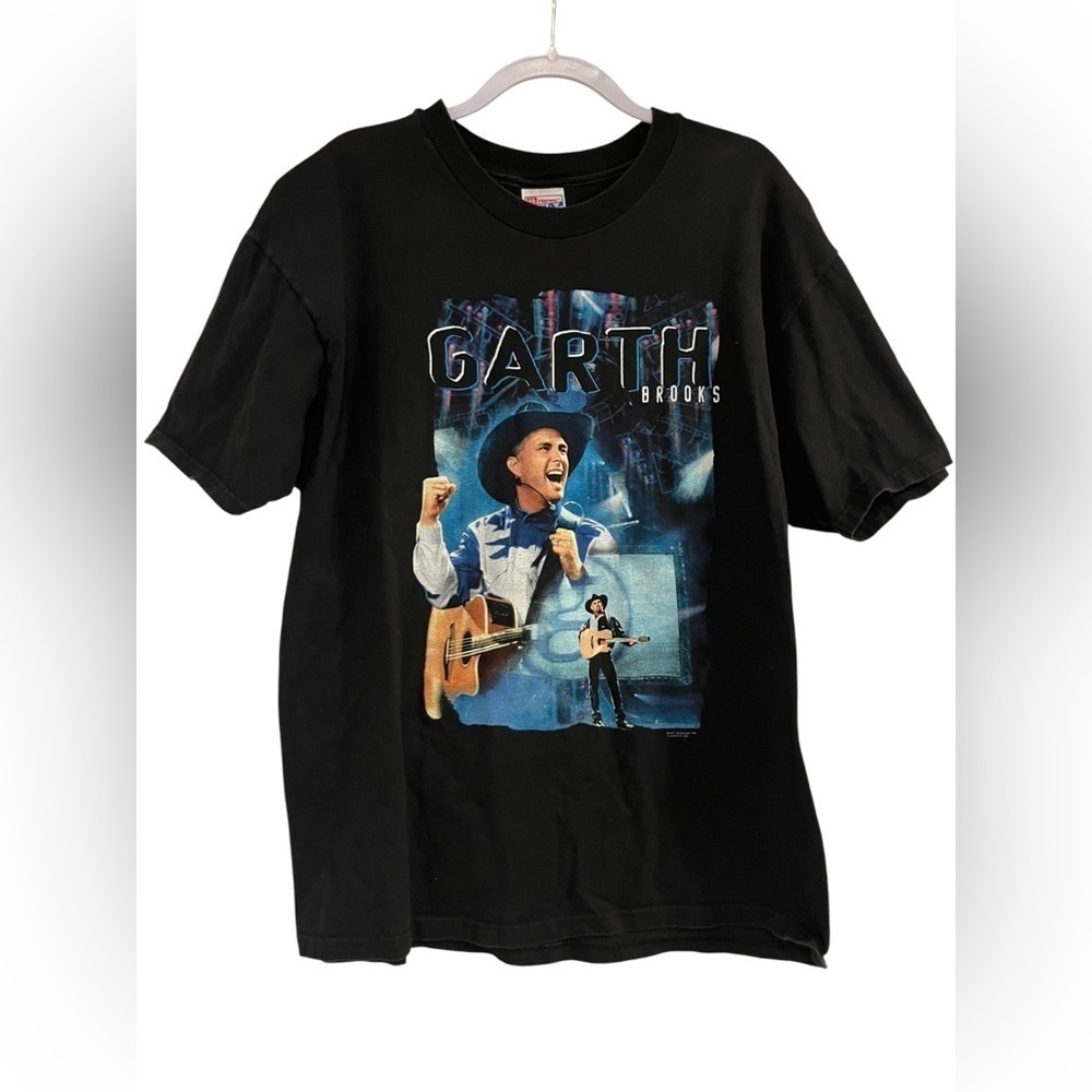 Vintage 90s Garth Brooks Hanes Beefy T-Shirt Size XL Country Music